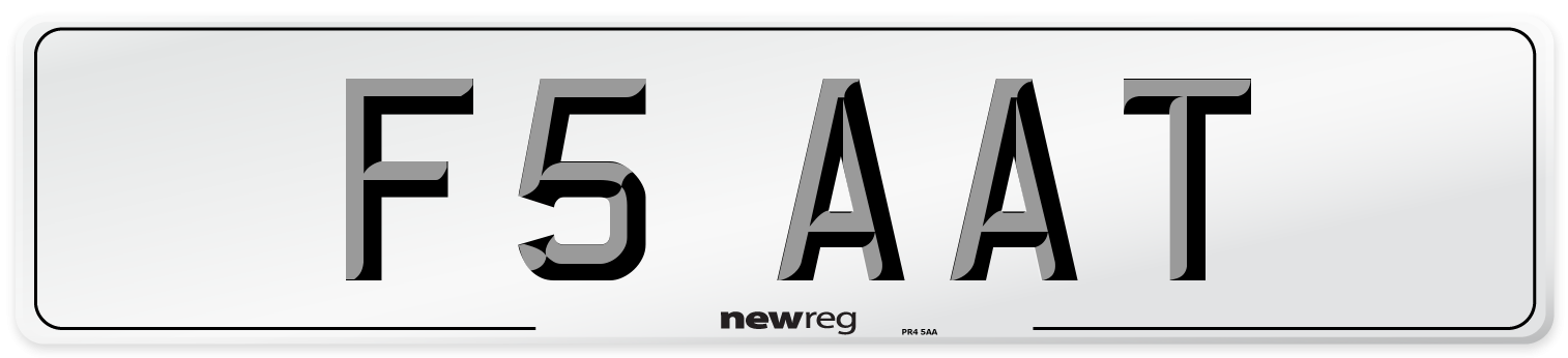 F5 AAT Number Plate from New Reg